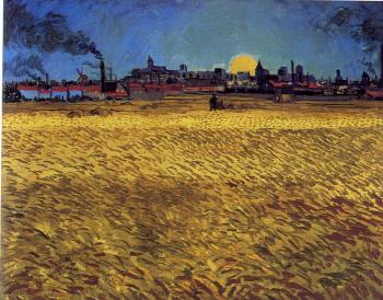 Vincent Van Gogh : Wheat Field with Setting Sun